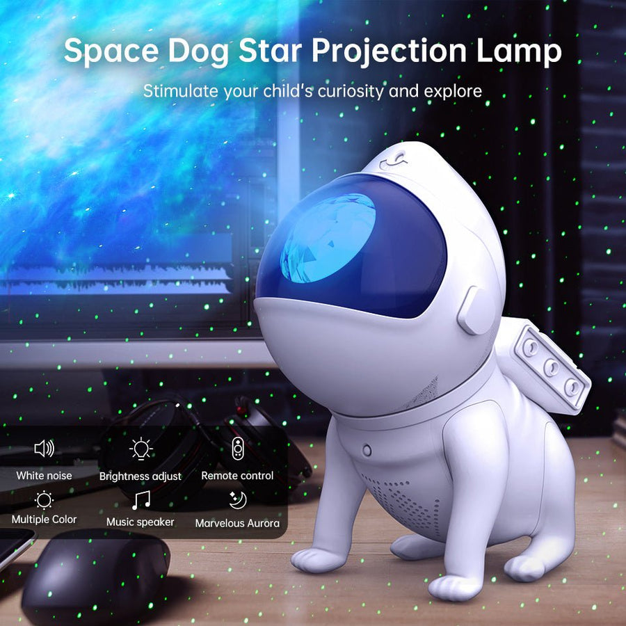 Space Dog Galaxy Star Projector Night Light for Kids Bedroom, Soothing Sleep Lamp with Timer, Nebula Effect and Soft LED Glow - Tenko Co., Ltd.