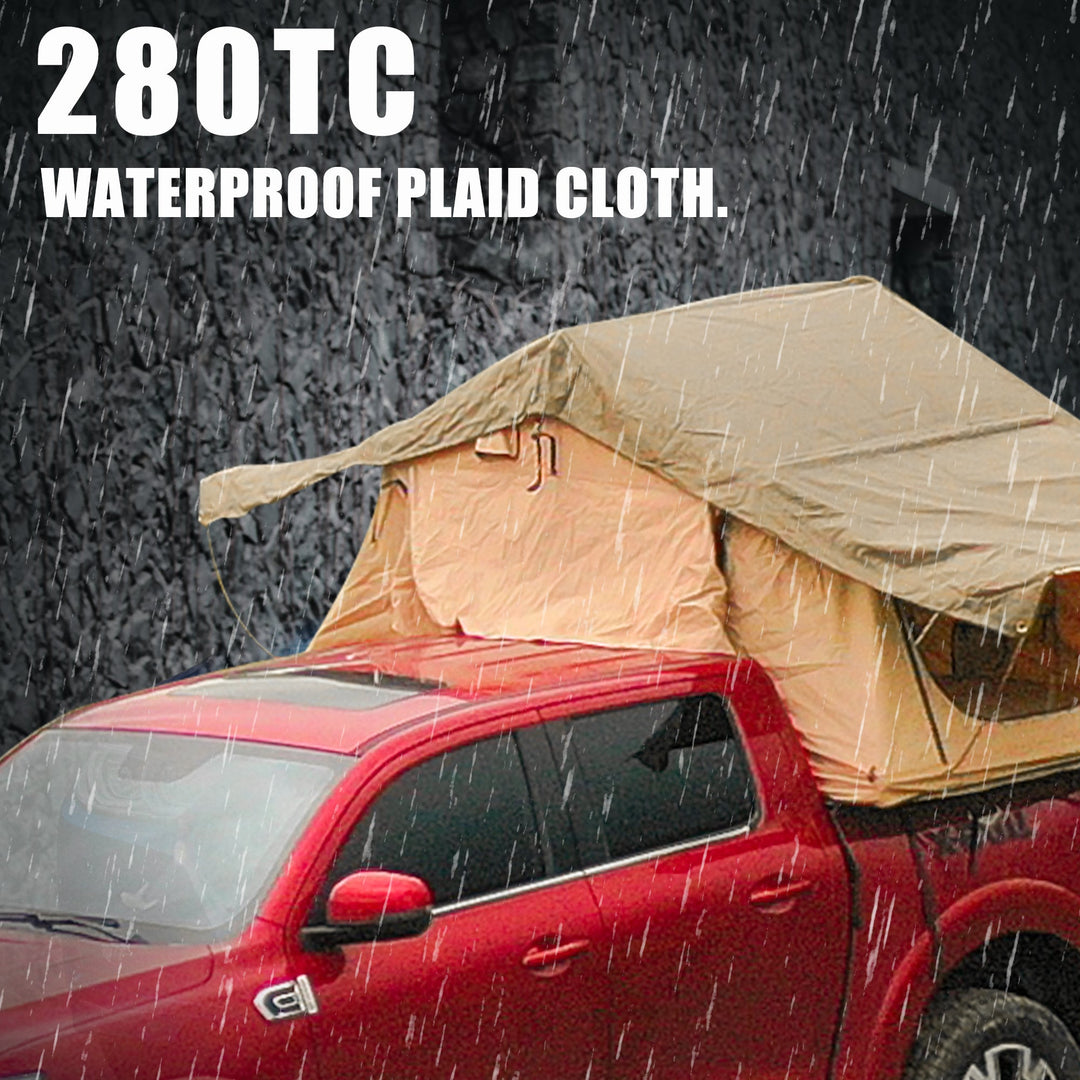 The roof tent with 280TC 2000 waterproof lattice cloth for using as a Camping Necessity A Mobile Home - Tenko Co., Ltd.