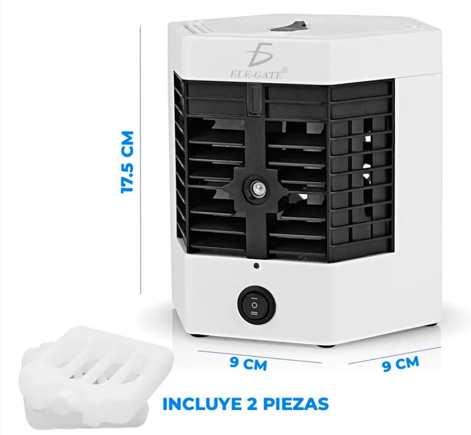 USB Air Cooler Fan with Humidifier, Portable Desktop Cooling Fan, LED Mood Light, 3 - Speed Wind, Quiet Mini AC for Home & Office - Tenko Co., Ltd.