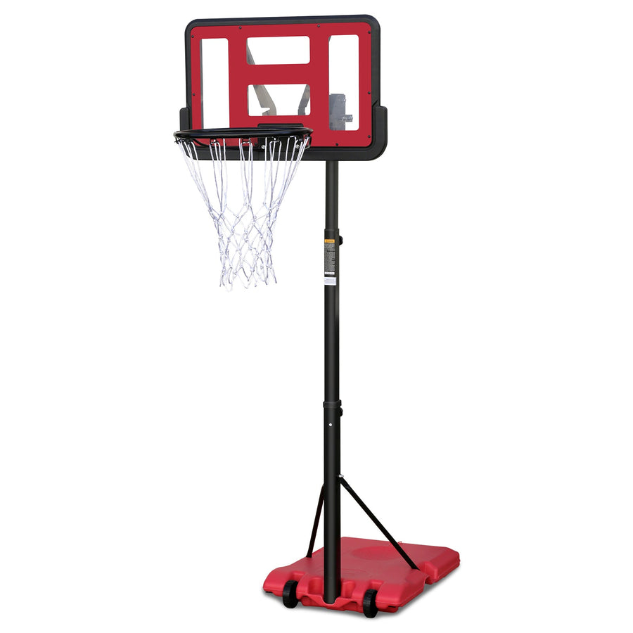 Use for Outdoor Height Adjustable 4.8 to 7.7ft Basketball Hoop 28 Inch Backboard Portable Basketball Goal System with Stable Base and Wheels - Tenko Co., Ltd.
