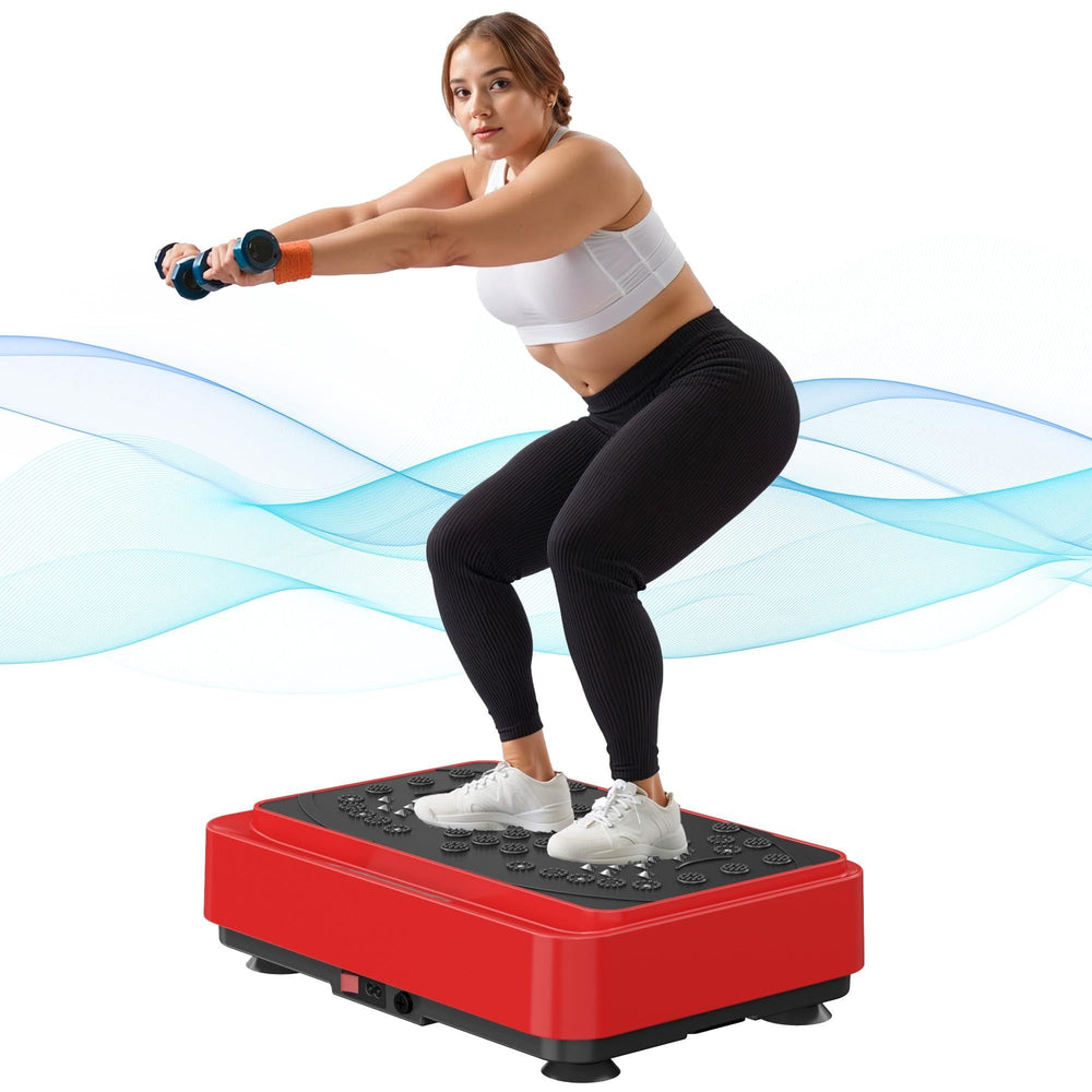 Vibration Plate Machine with Resistance Bands - 99 Speed Levels, 450LBS Capacity, Remote Control , Full Body Workout for Weight Loss & Lymphatic Drainage - Tenko Co., Ltd.
