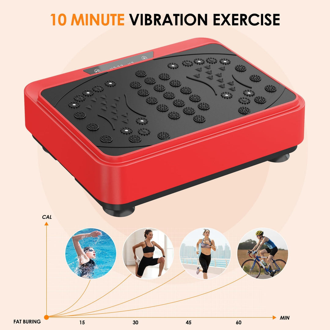 Vibration Plate Machine with Resistance Bands - 99 Speed Levels, 450LBS Capacity, Remote Control , Full Body Workout for Weight Loss & Lymphatic Drainage - Tenko Co., Ltd.