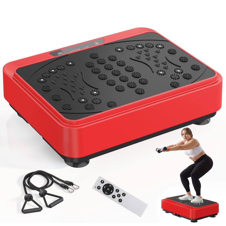 Vibration Plate Machine with Resistance Bands - 99 Speed Levels, 450LBS Capacity, Remote Control , Full Body Workout for Weight Loss & Lymphatic Drainage - Tenko Co., Ltd.
