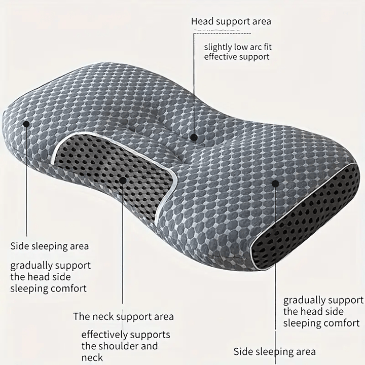 YBZ 3D Knitted Cotton Massage Pillow - grey(1pack) - Tenko Co., Ltd.